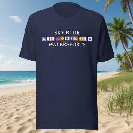 Line Flags - Heavyweight Navy T-shirt